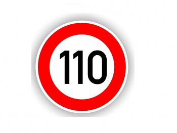 Reflexná samolepka 110 km/h
