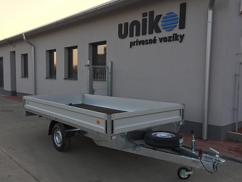 Prívesný vozík 1500 x 3500 valníkový KPLP 750 kg