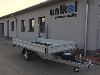 Prívesný vozík 1800 x 3500 valníkový KPLP 750 kg