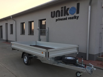 Prívesný vozík 2000 x 3500 valníkový KPLP 750 kg