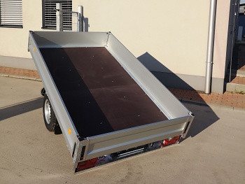 Prívesný vozík 1800 x 2500 vyklápací KPLP 750 kg