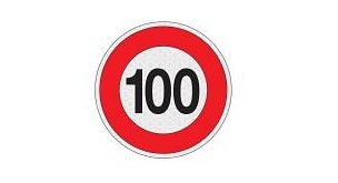 Reflexná samolepka 100 km/h